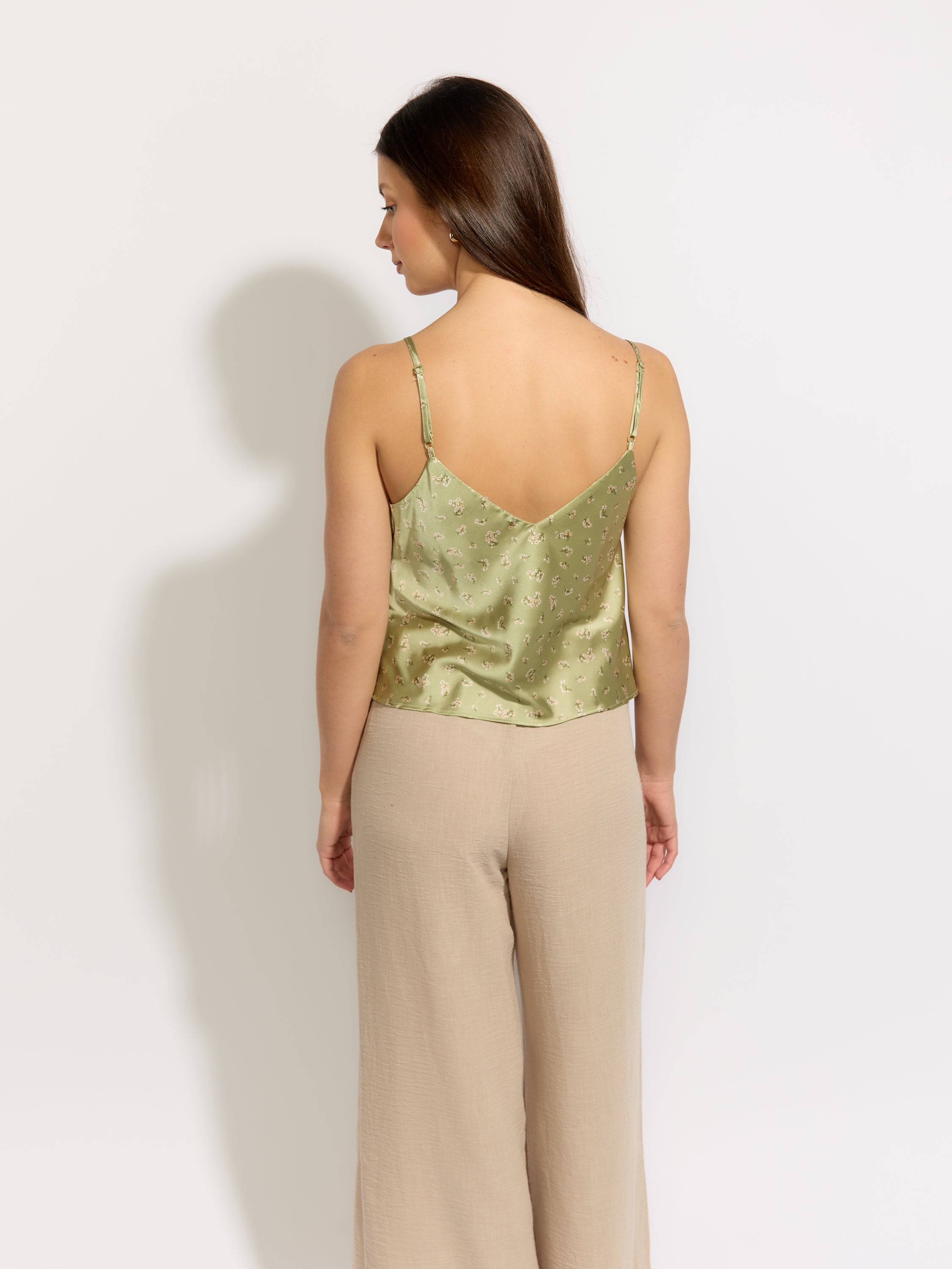 Satin Floral Cami Top