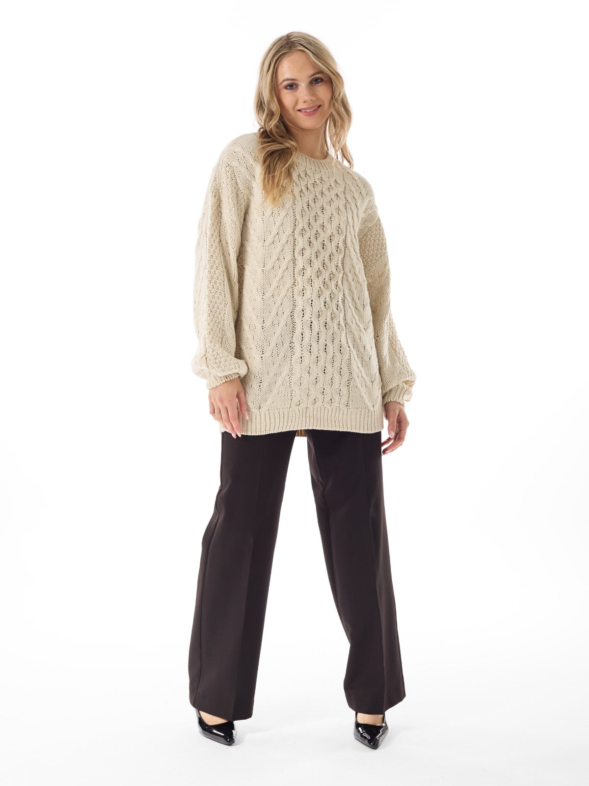 Frankie Oversized Cable Sweater