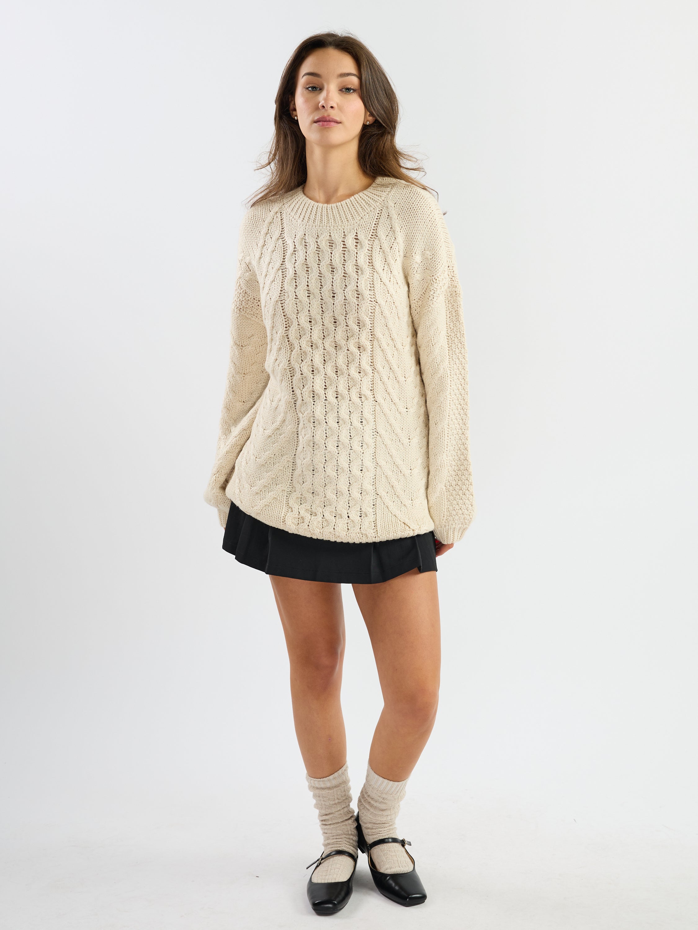 Frankie Oversized Cable Sweater