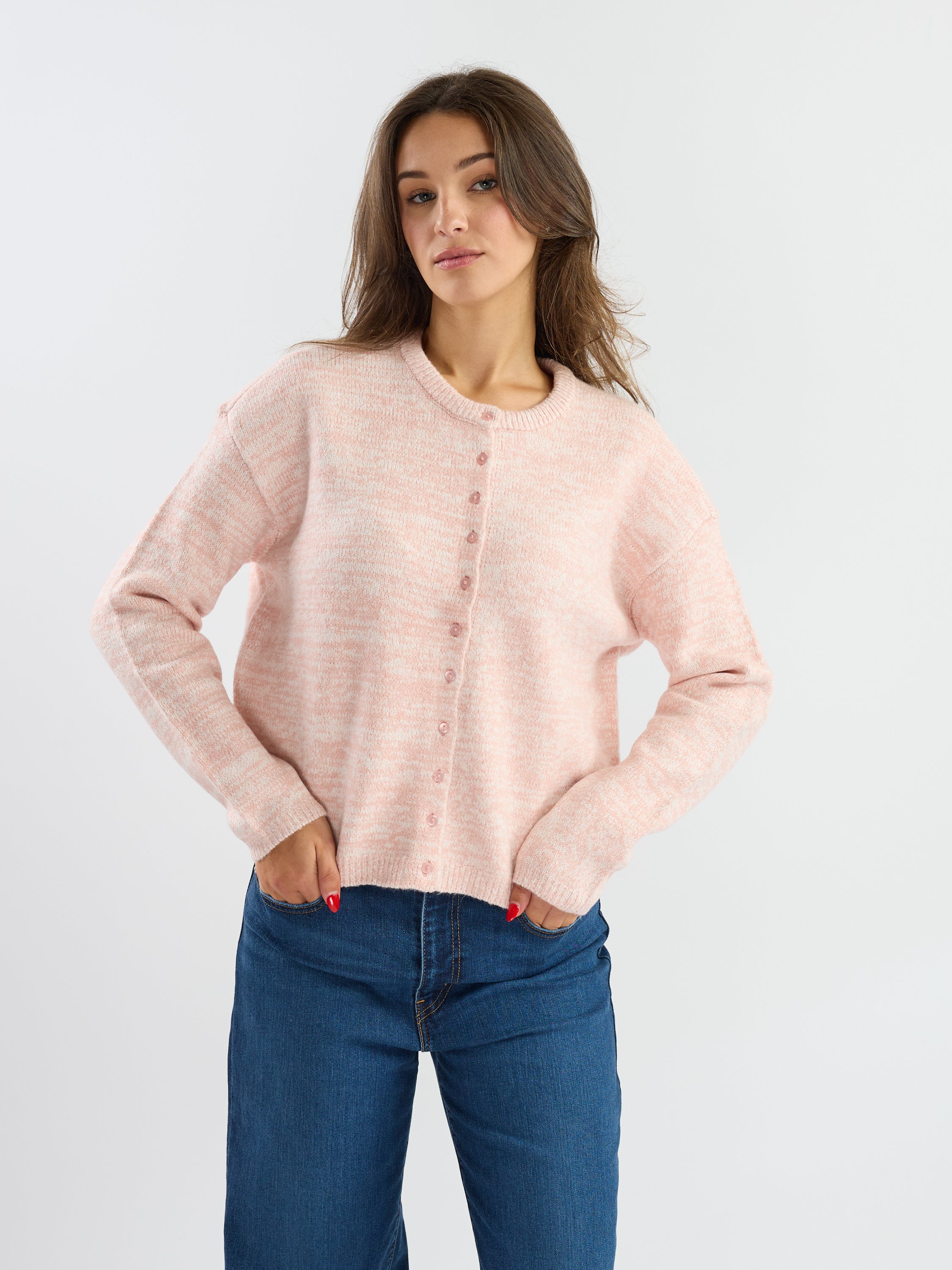 Mossy Long-Sleeve Button Cardigan