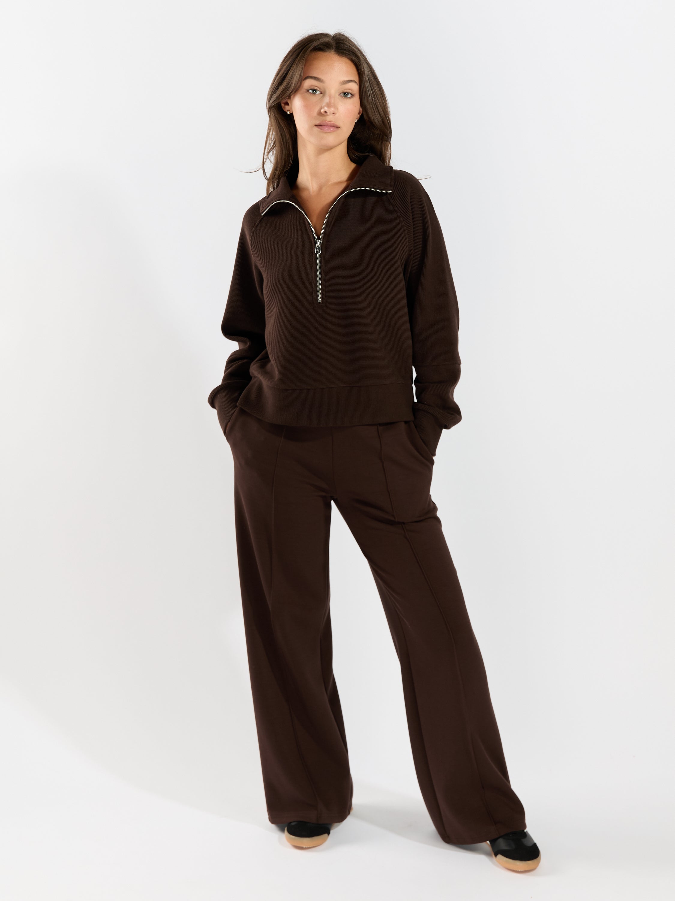 Miu Ottoman Knit 1/4 Zip Pullover