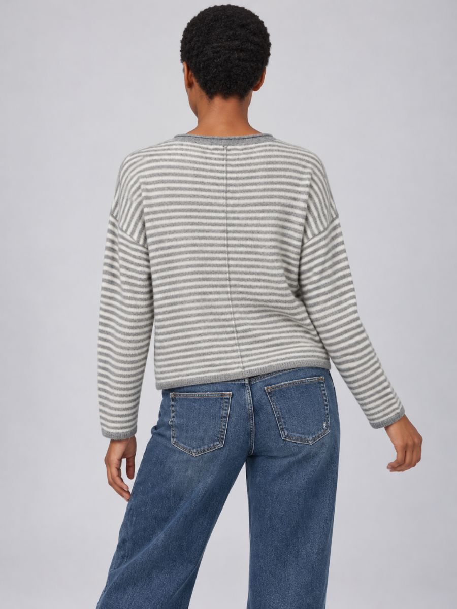 Front Seam Stripe Sweater