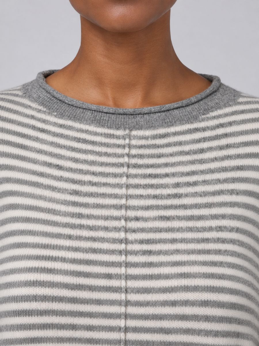 Front Seam Stripe Sweater