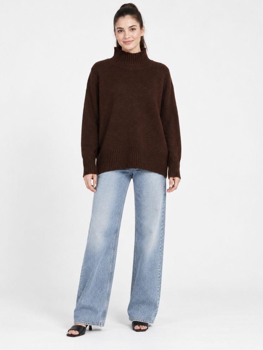 Holly Mock Neck Long Sleeve Sweater