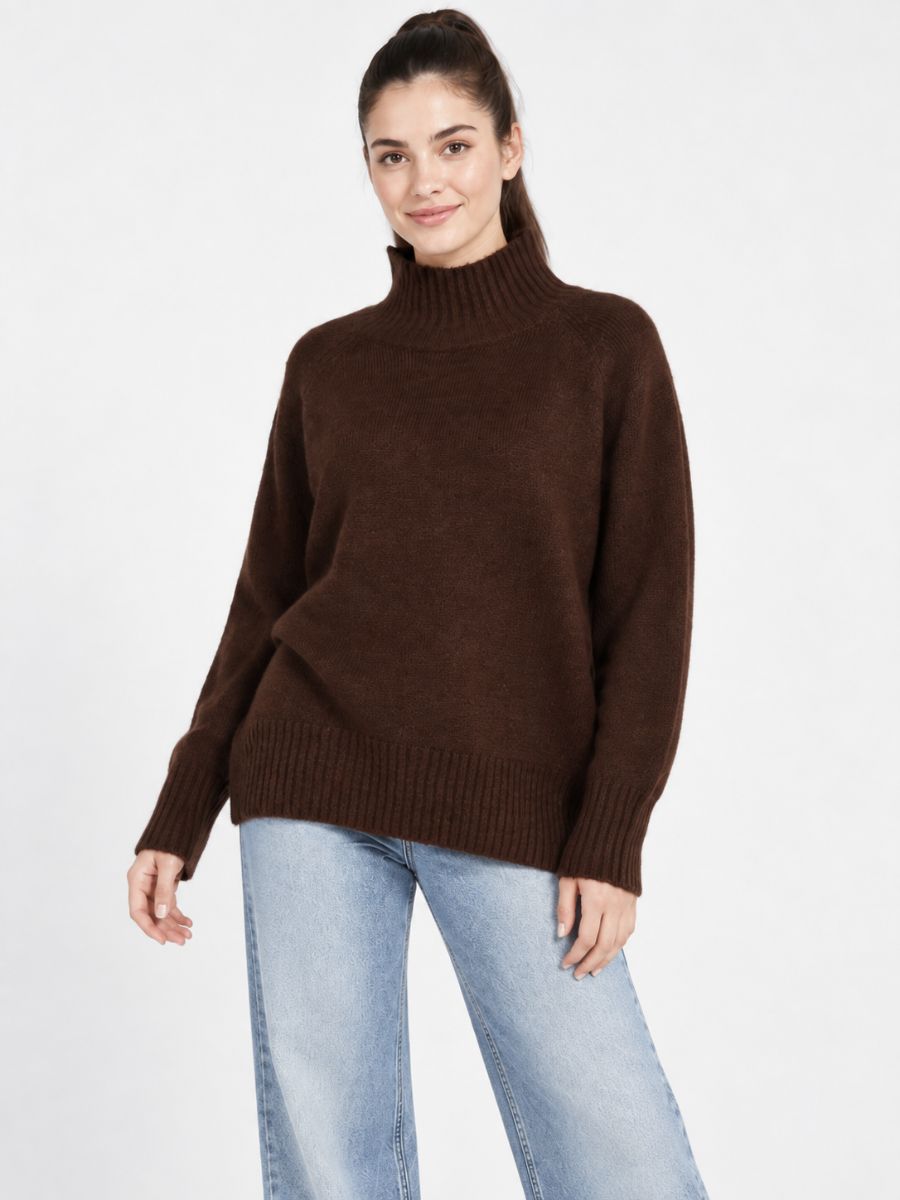 Holly Mock Neck Long Sleeve Sweater