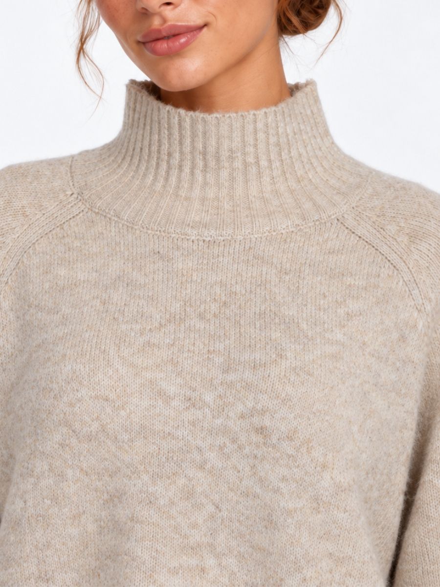Holly Mock Neck Long Sleeve Sweater