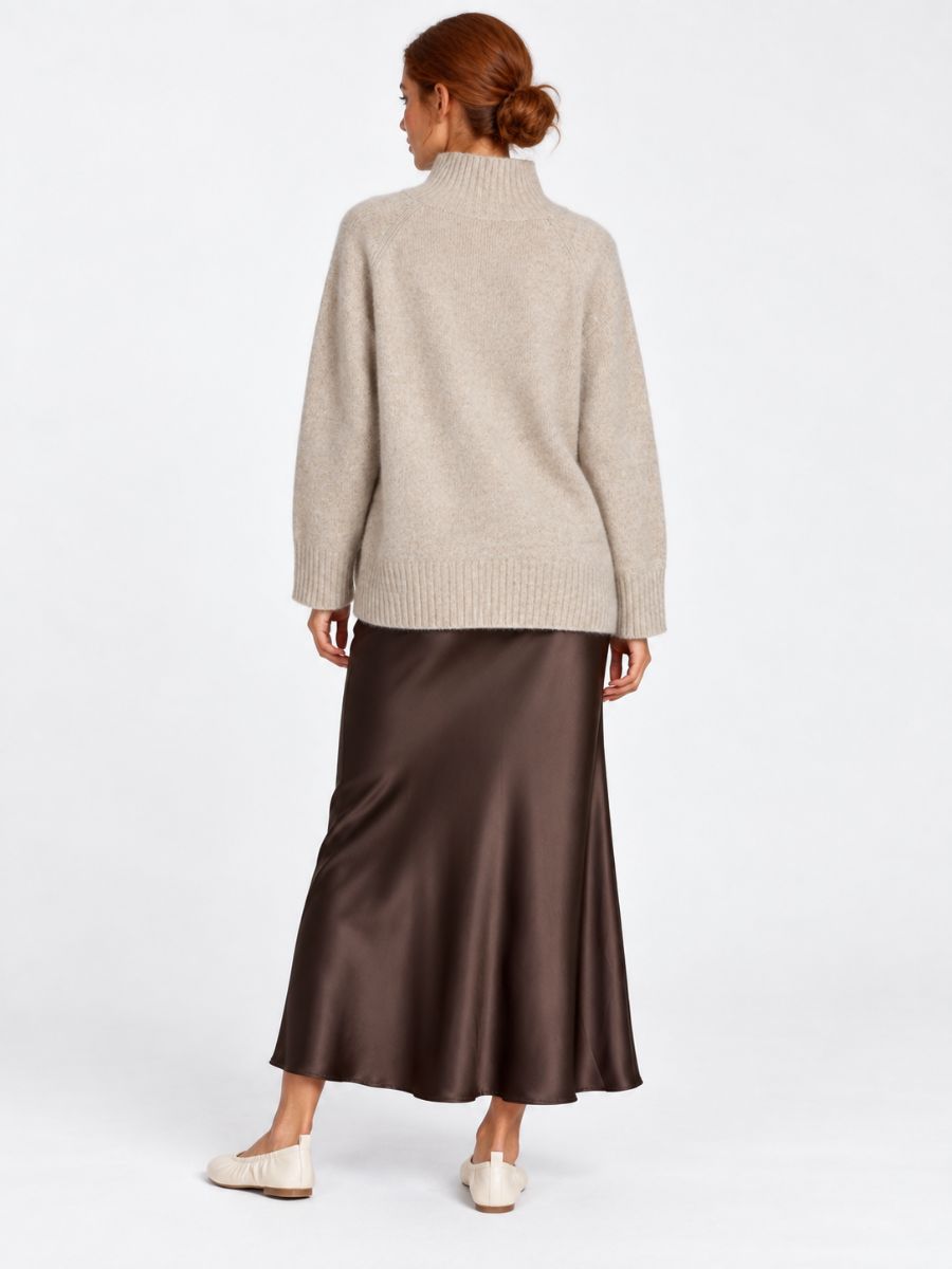 Holly Mock Neck Long Sleeve Sweater