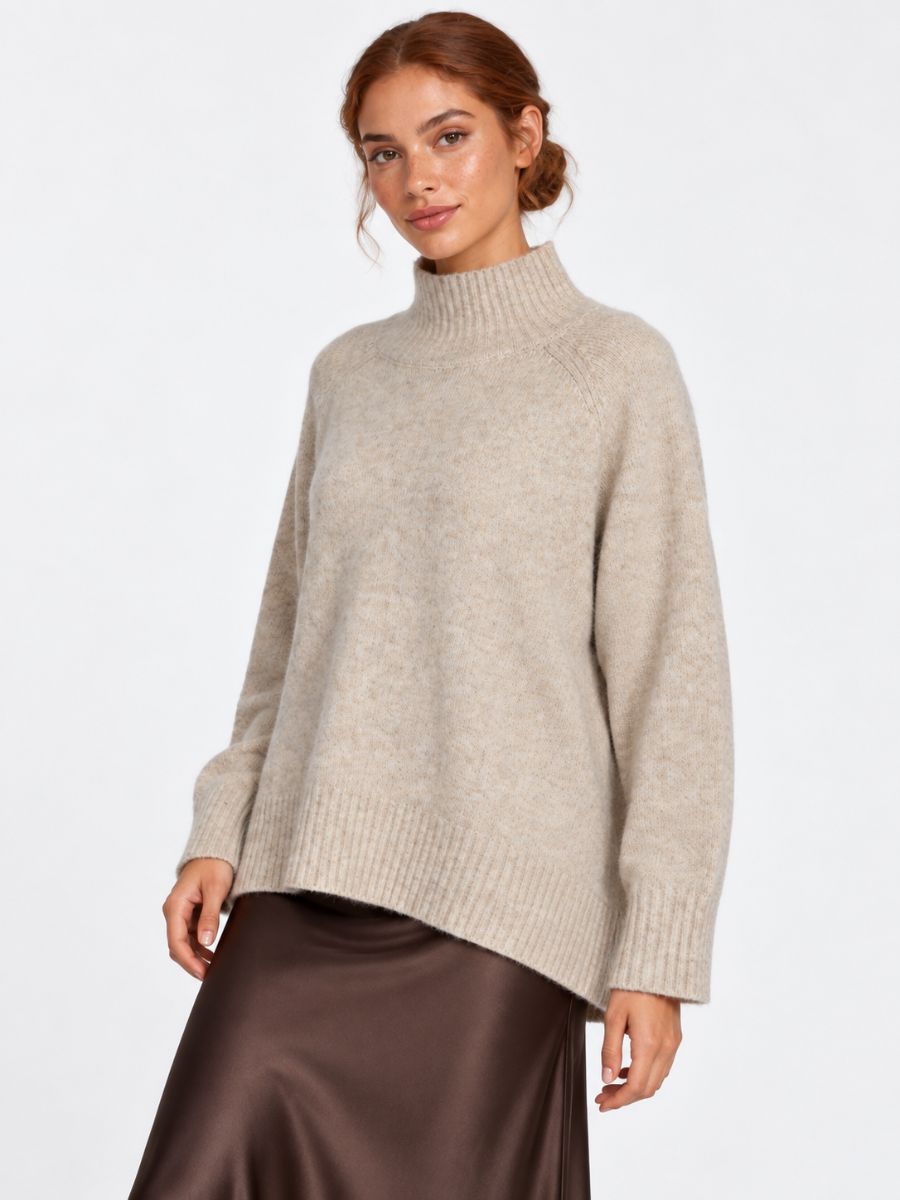 Holly Mock Neck Long Sleeve Sweater