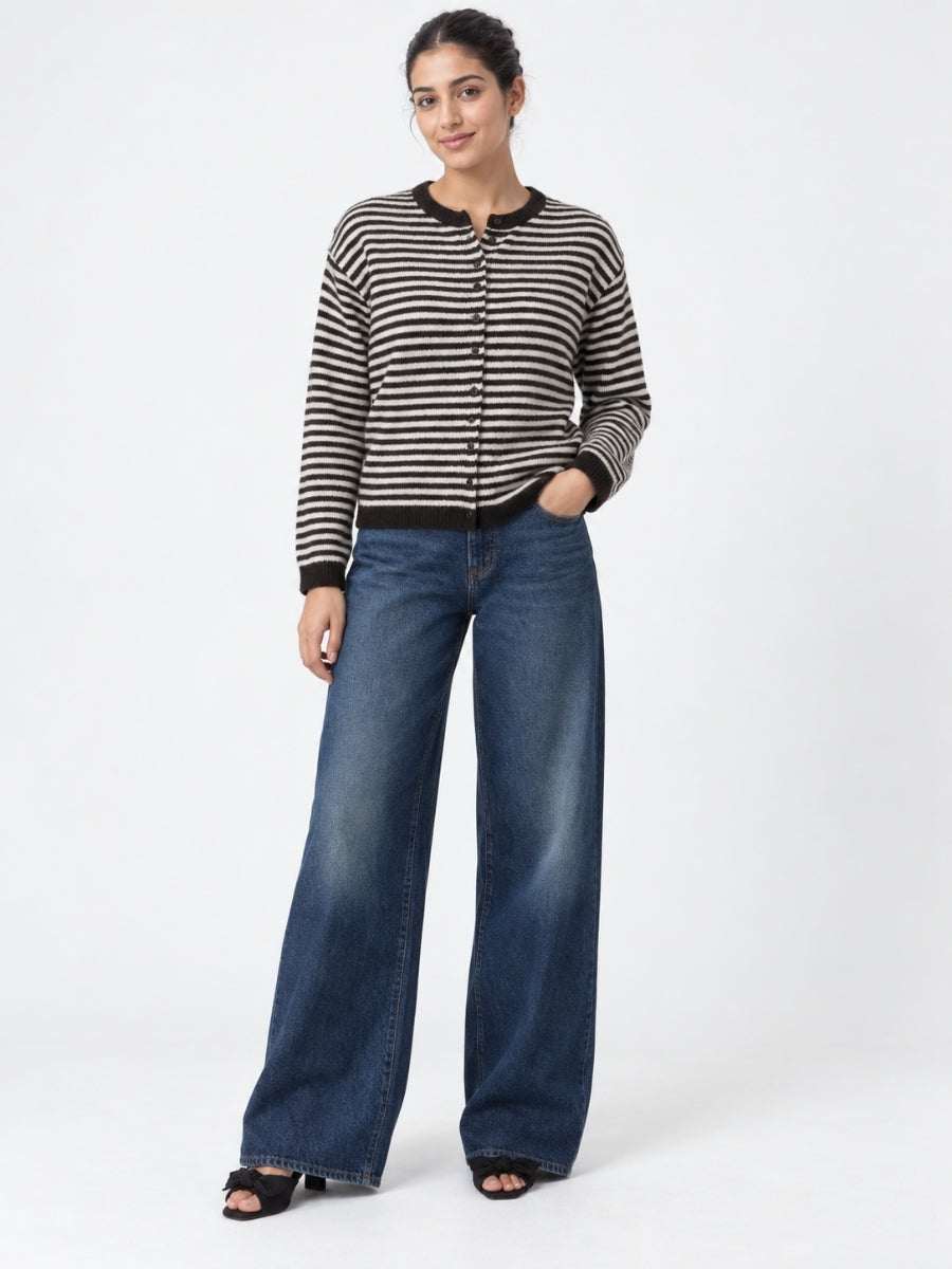 Charlotte Stripe Long Sleeve Cardigan