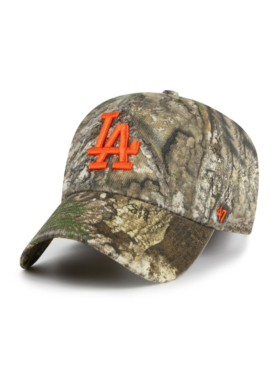 47 Brand Orange Logo Realtree Clean Up Hat