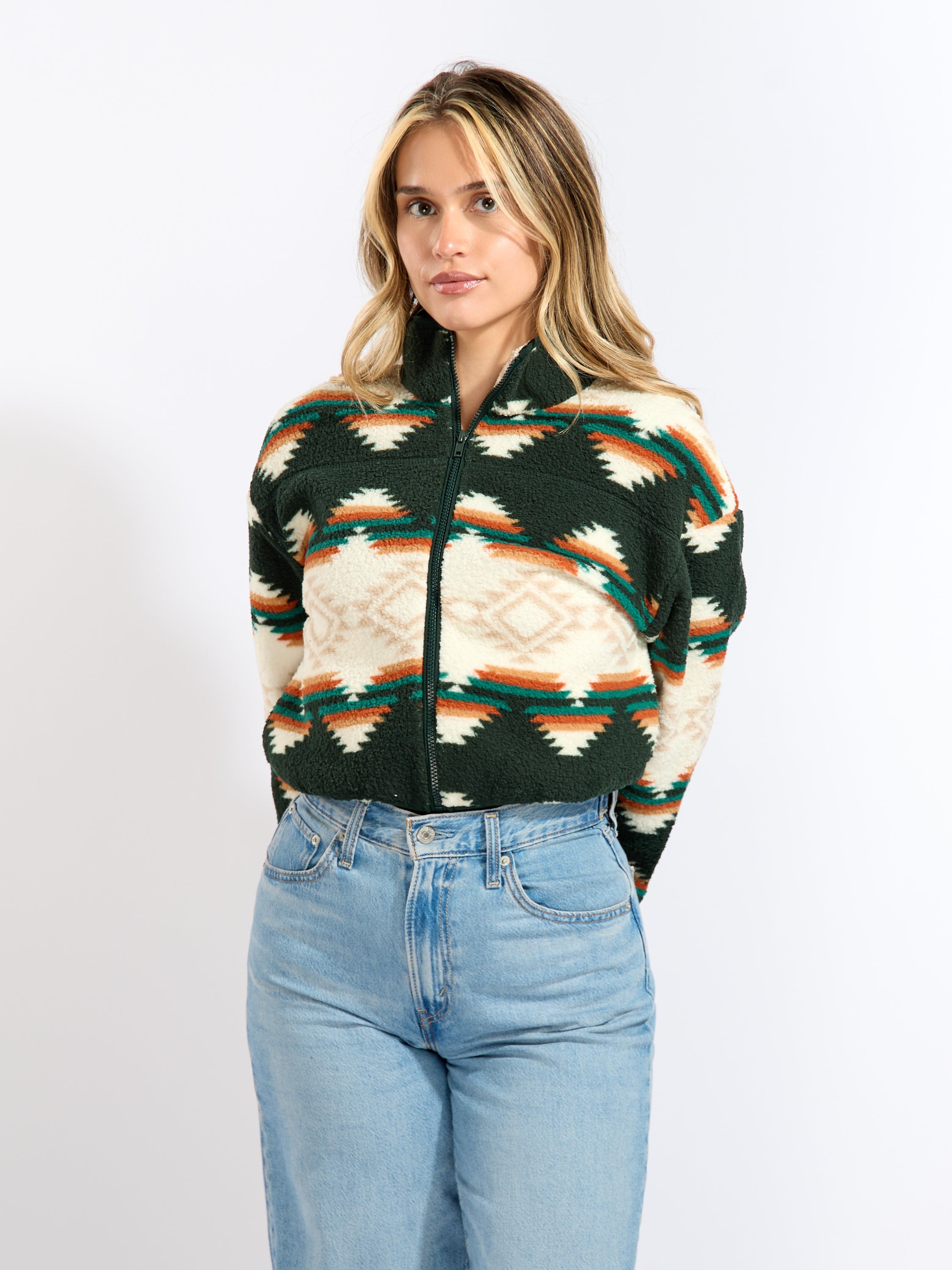 Aztec Full Zip Fleece Sweater