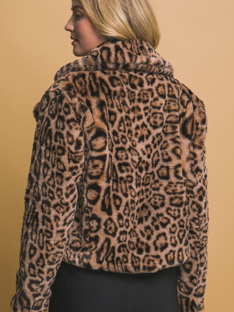 Jerry Leopard Cropped Jacket