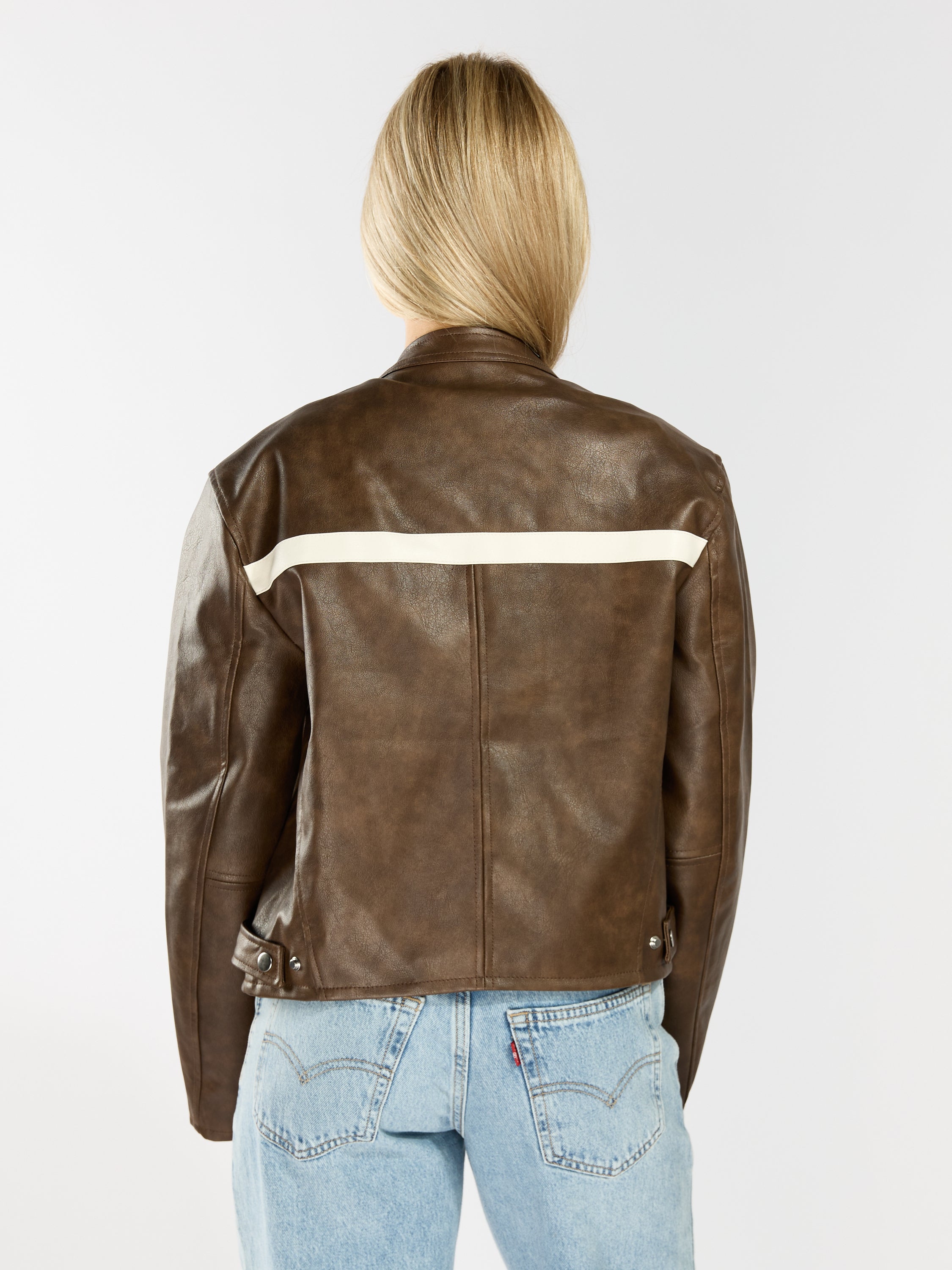Faux Leather Shacket