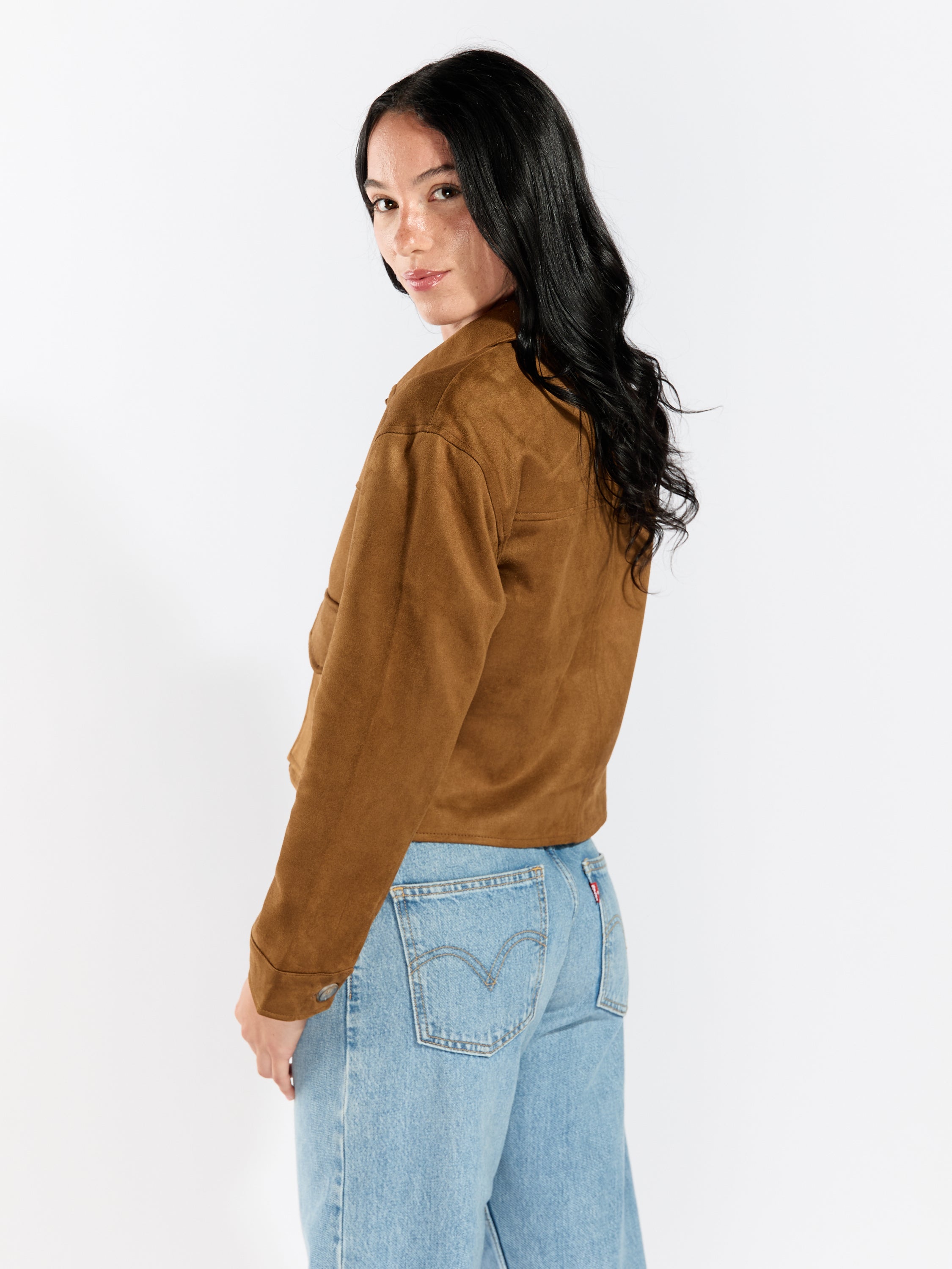 Suede Two Pocket Blazer