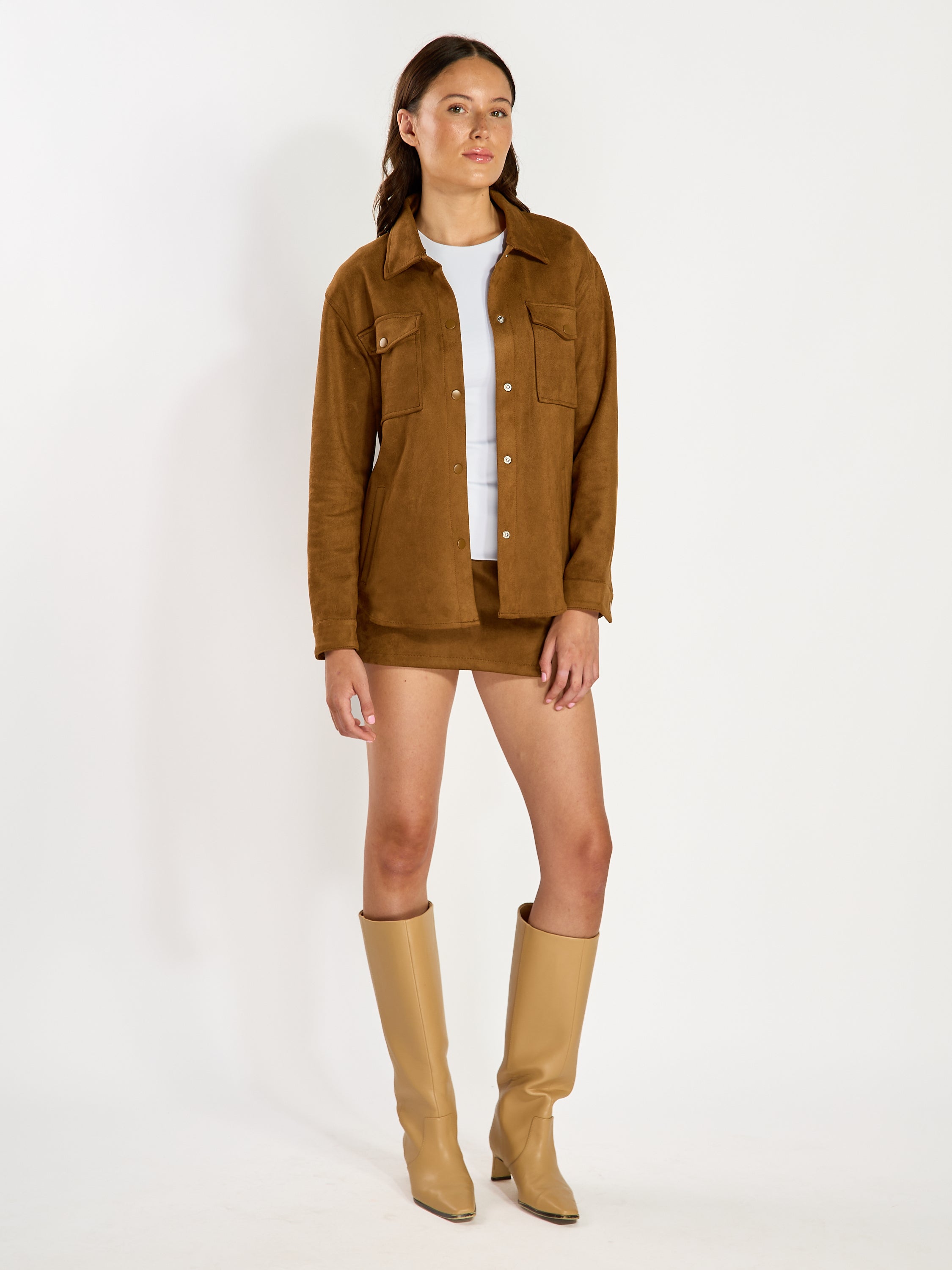 Tina Suede Shacket