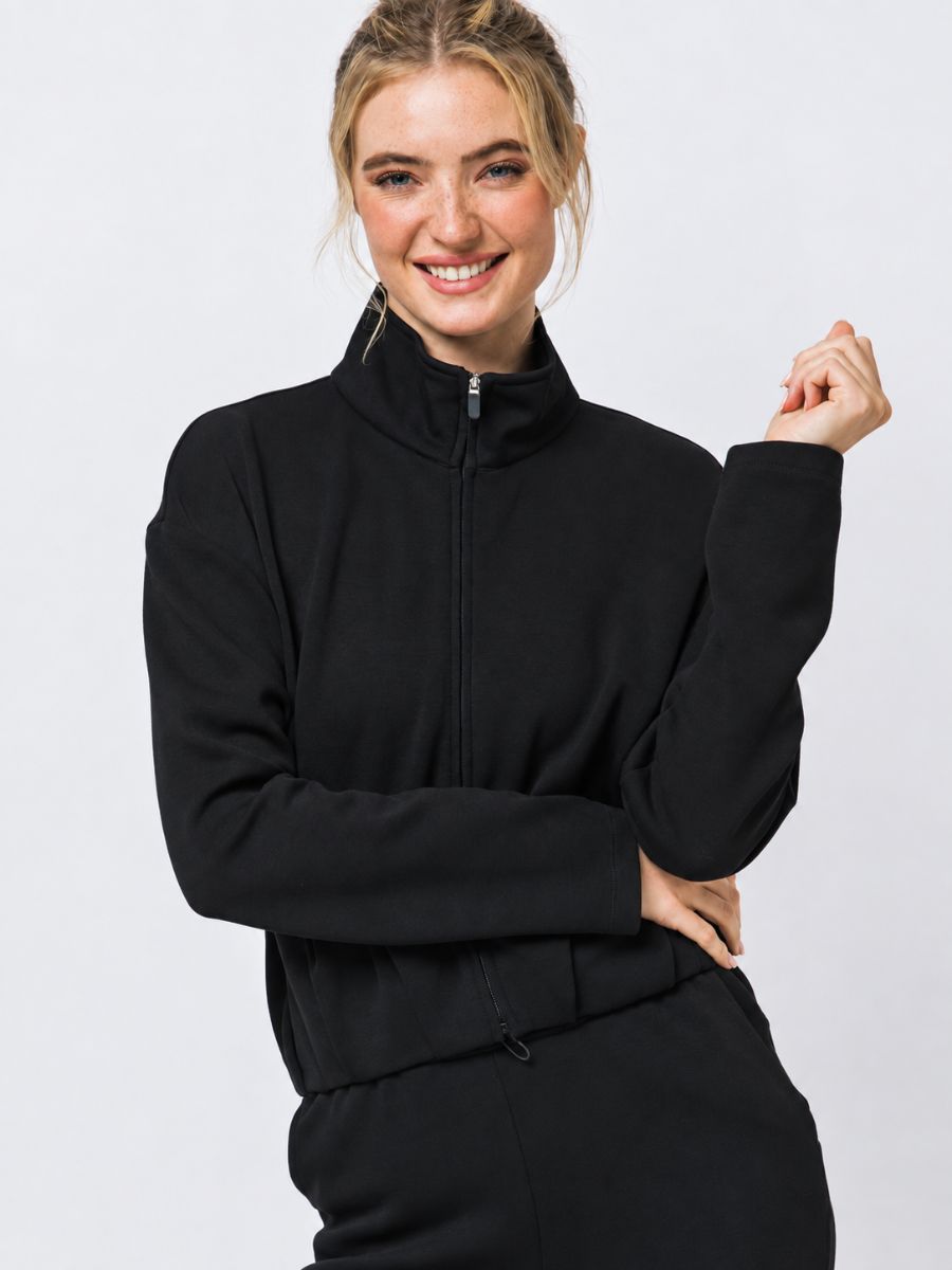 Bounce Fleece Bomber Full Zip Sweatshirt