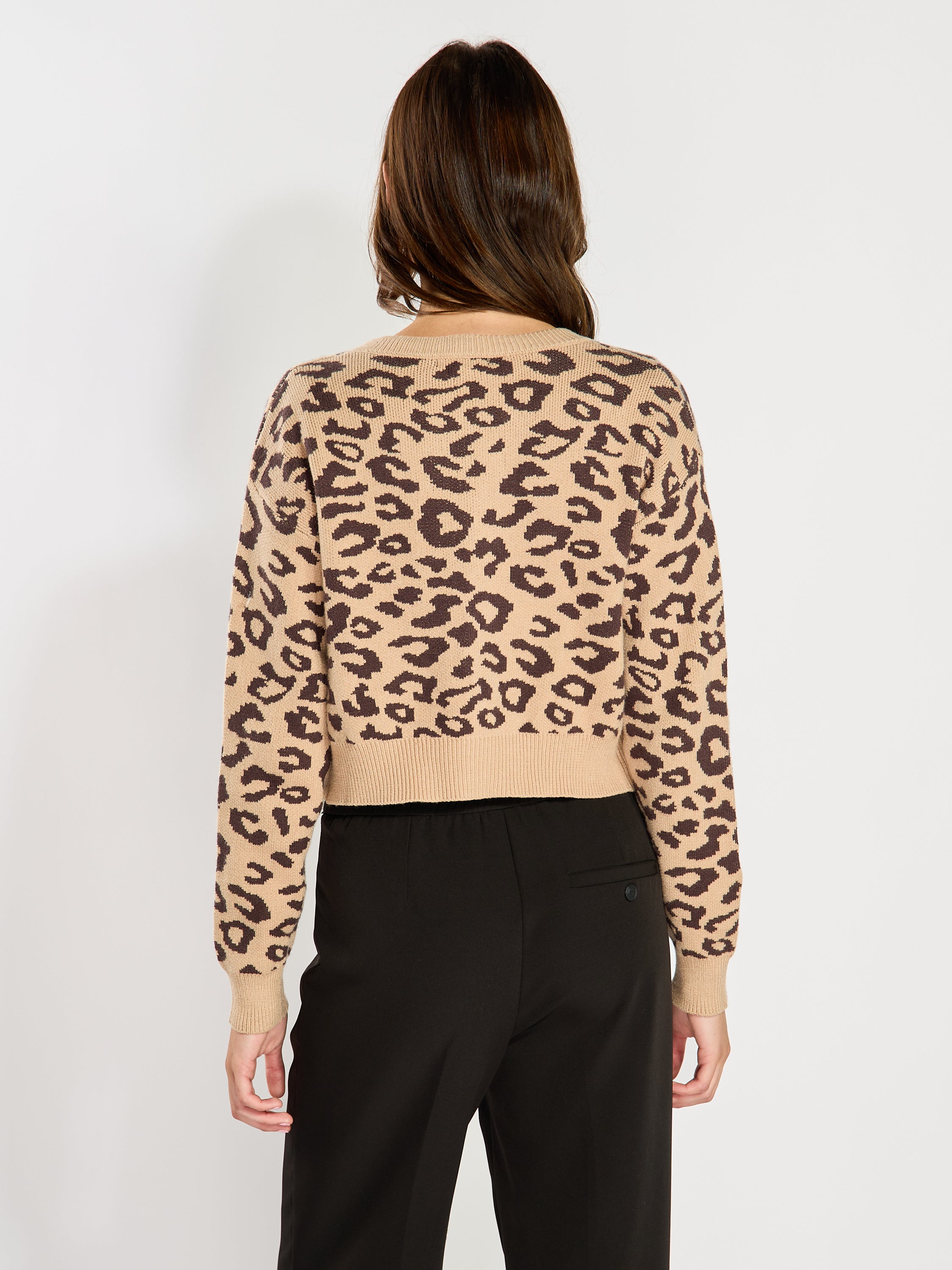Lenny Leopard Button Cardigan
