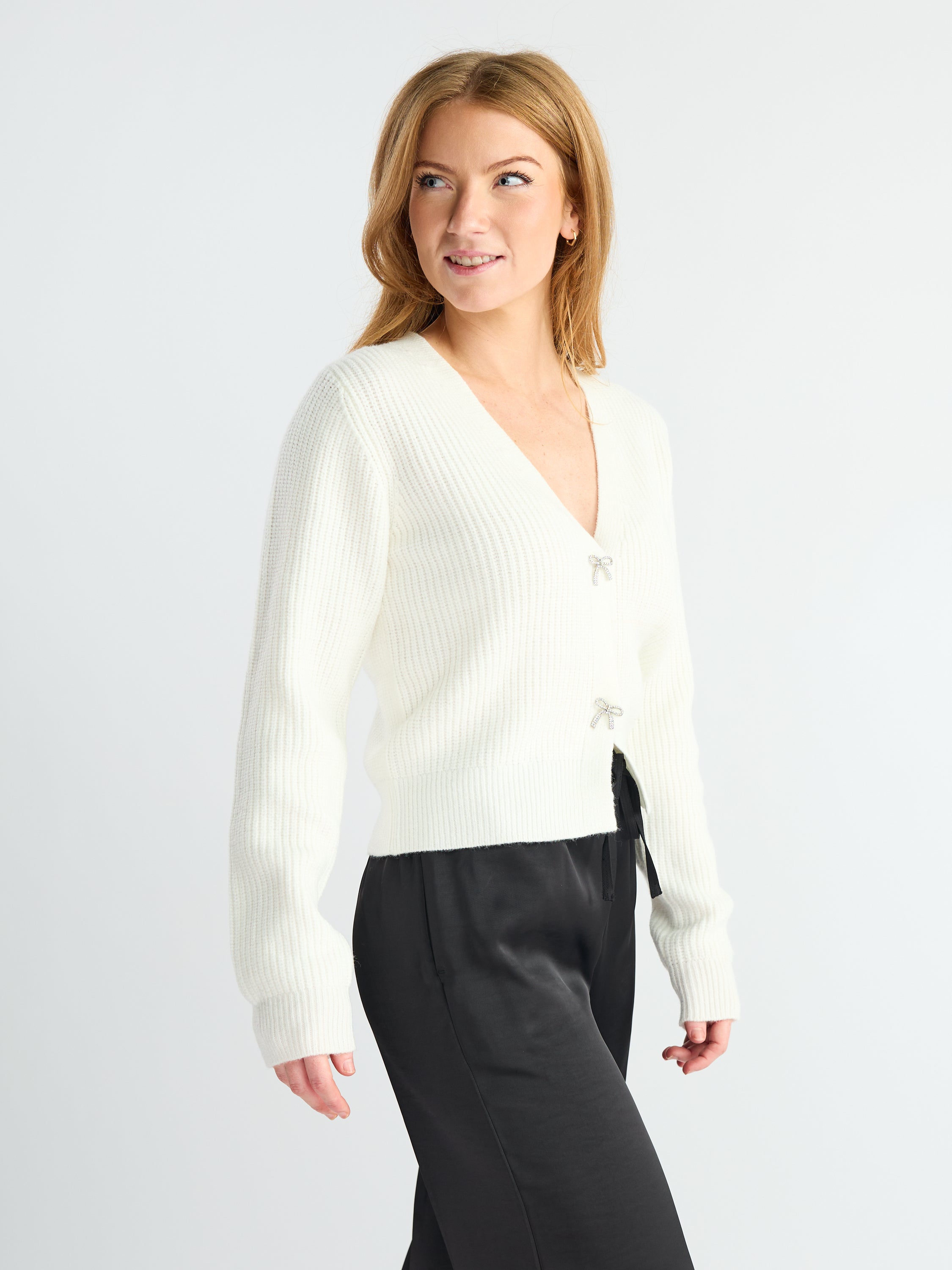 Ryann Rhinestone Bows Cardigan