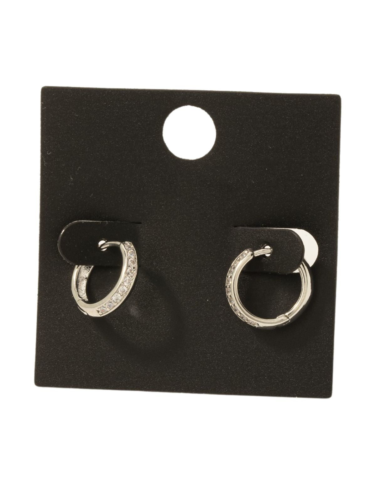 Pave Dia Hinge Hoop Earring