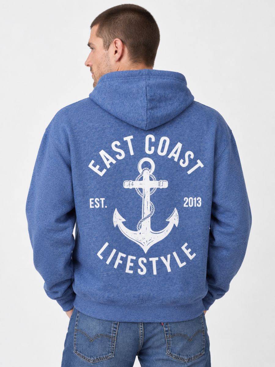 East Coast Lifestyle Anchor Marled Hoodie
