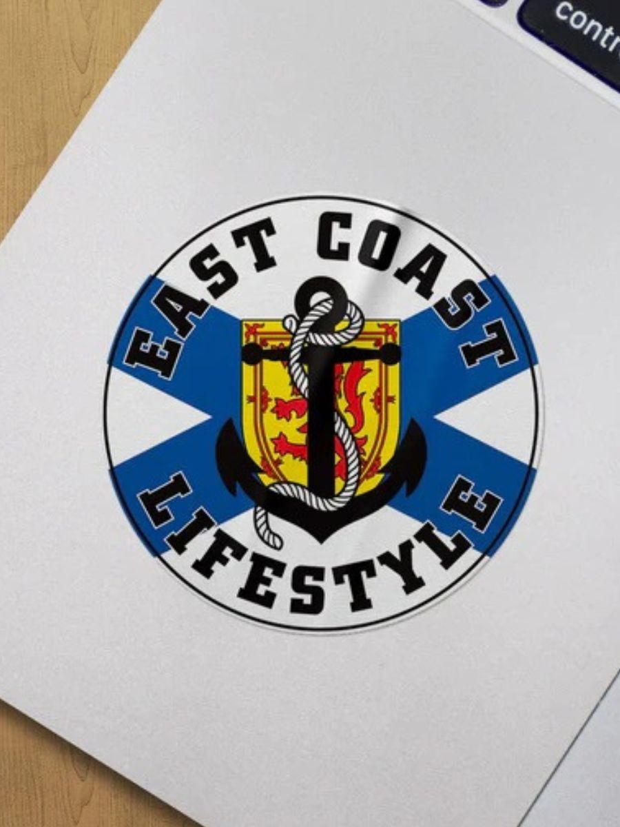 East Coast Lifestyle Anchor Circle Sticker