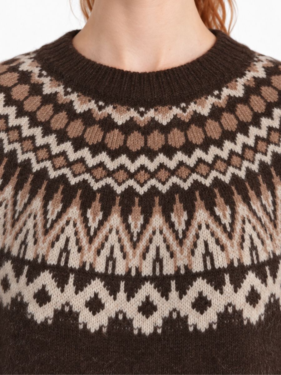 Poppy Argyle Crew Sweater