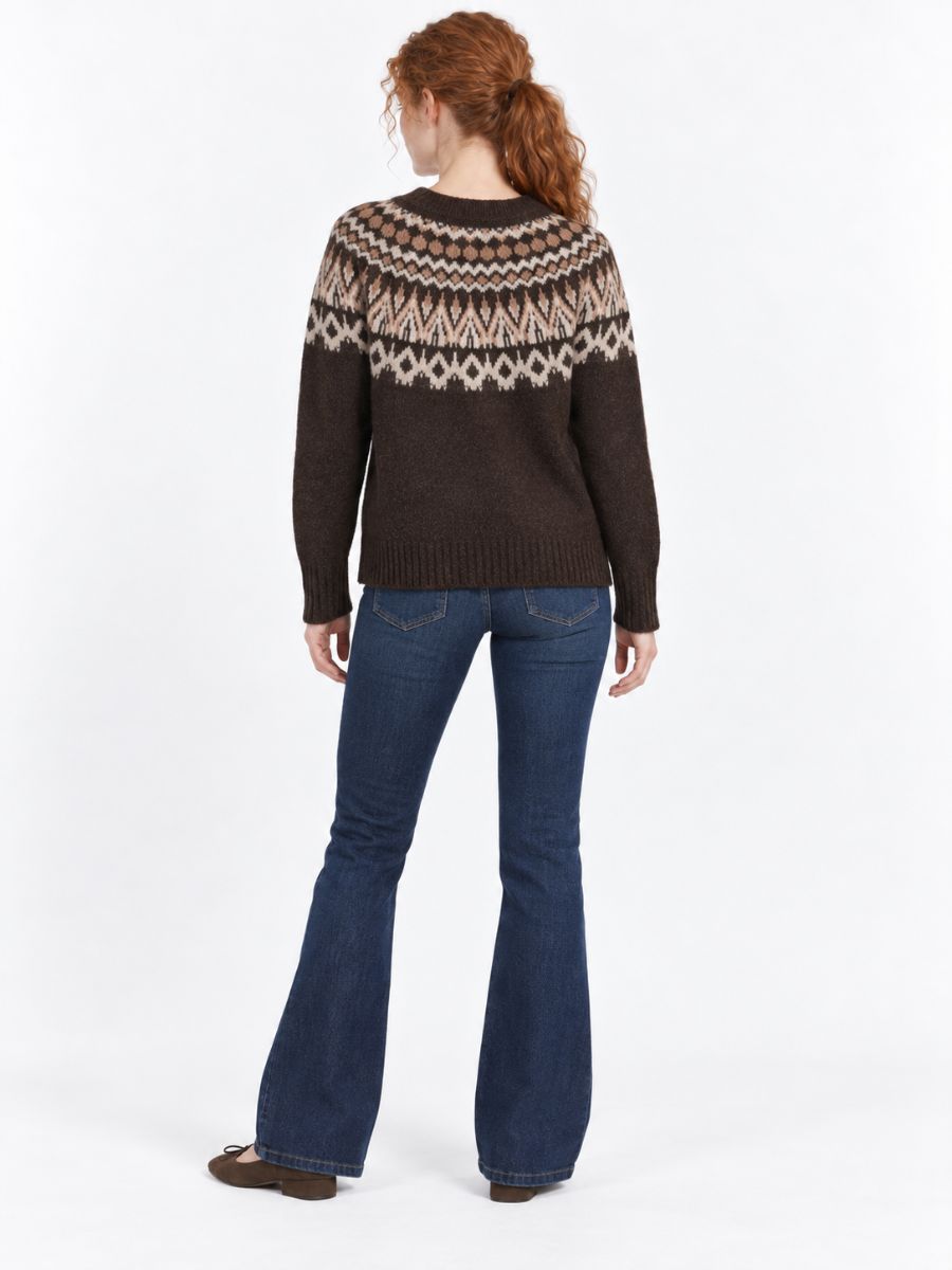 Poppy Argyle Crew Sweater