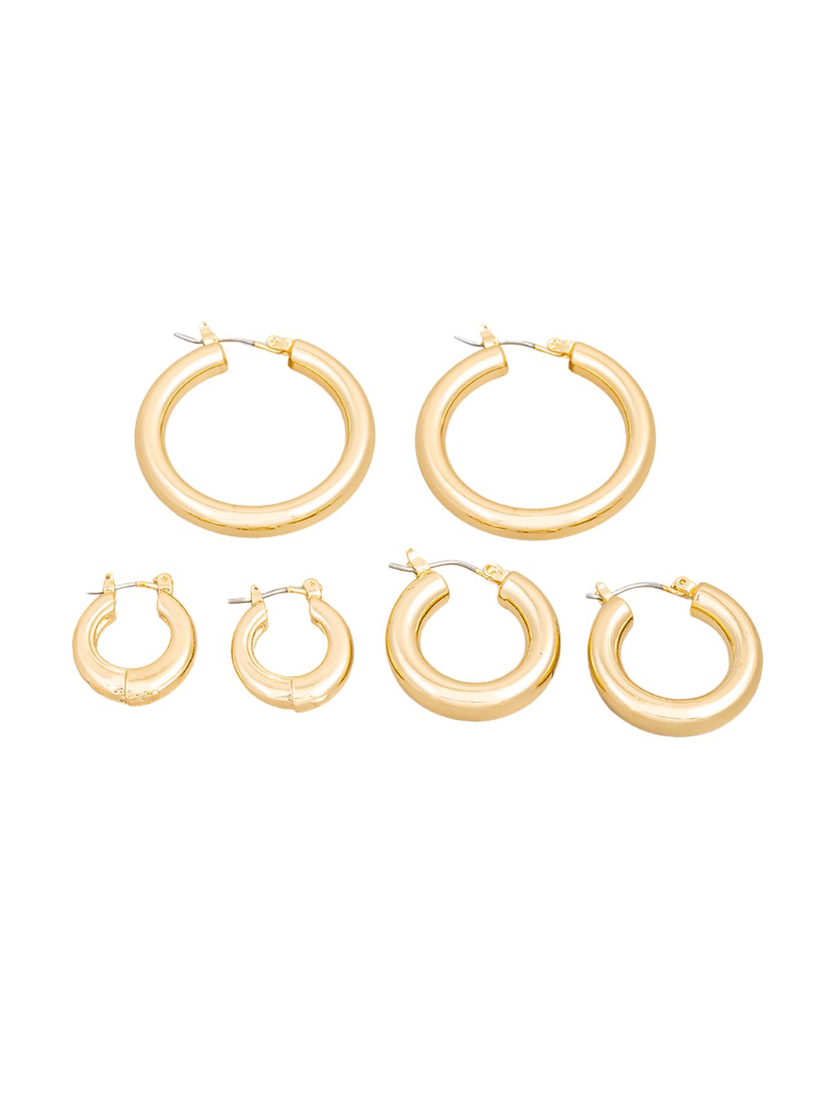 Multi 3-Pair Hoop Earring