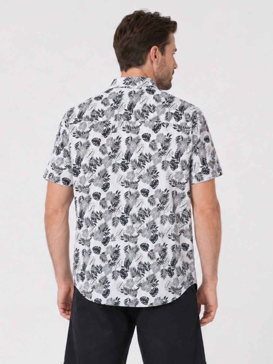 Brad Short Sleeve All Over Print Knit Shirt
