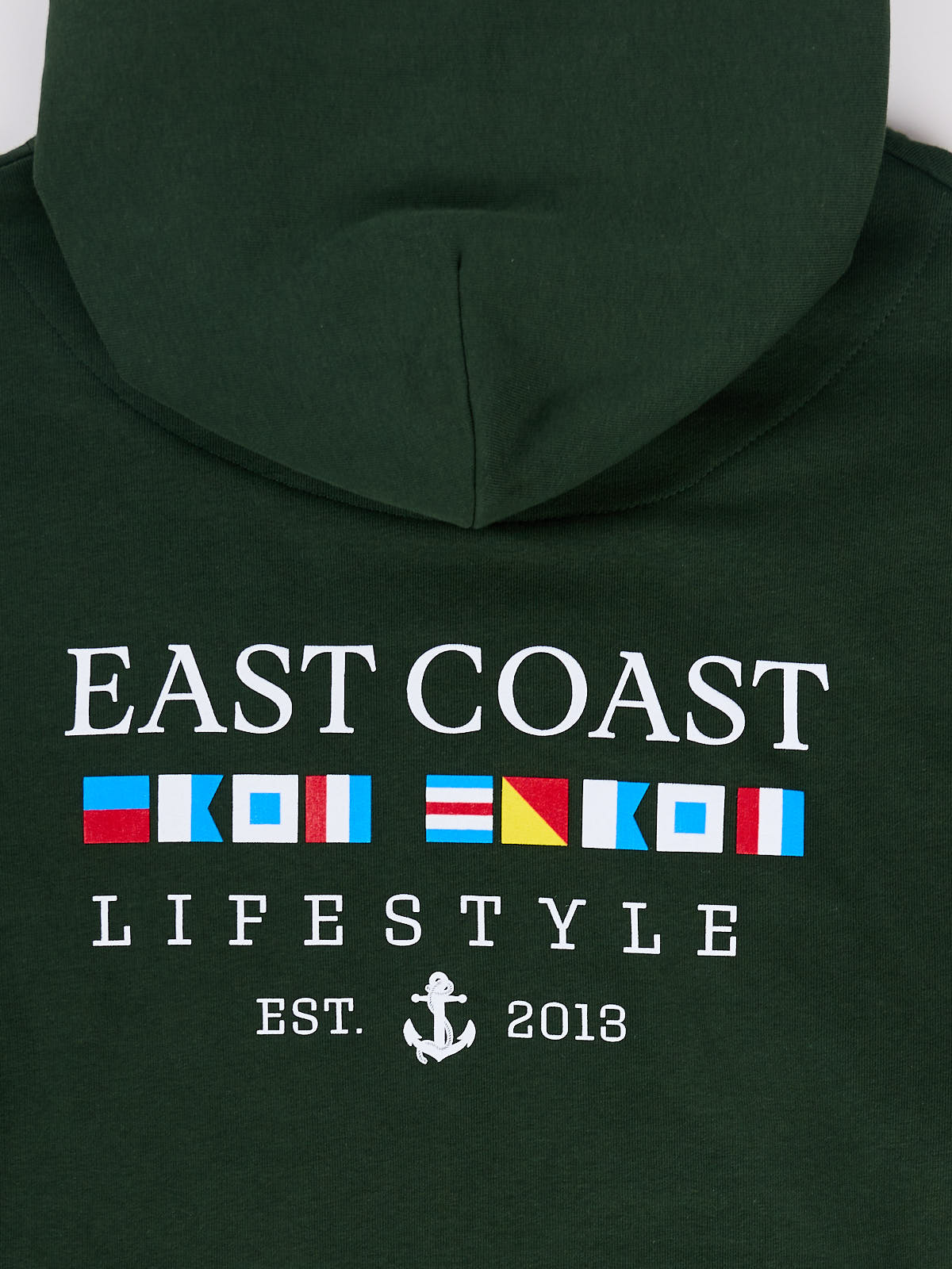East Coast Lifestyle Boat Flags Back Hoodie