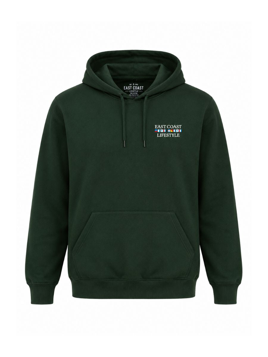 East Coast Lifestyle Boat Flags Back Hoodie