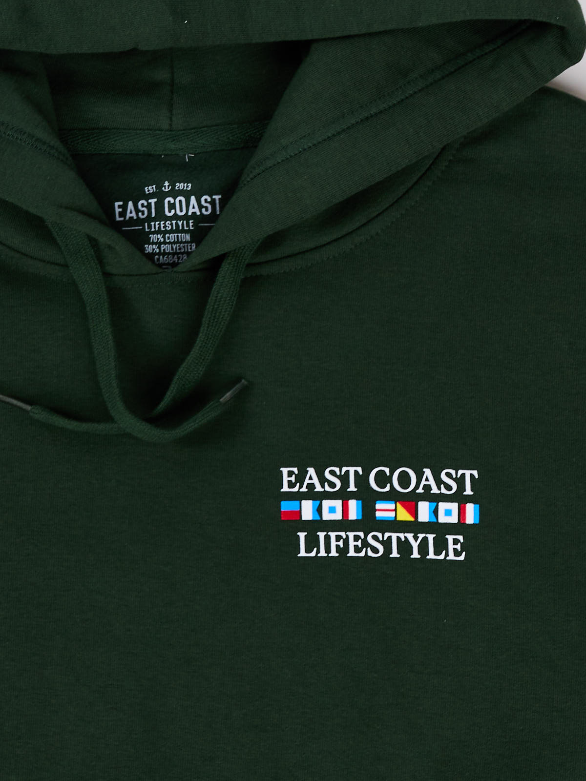 East Coast Lifestyle Boat Flags Back Hoodie