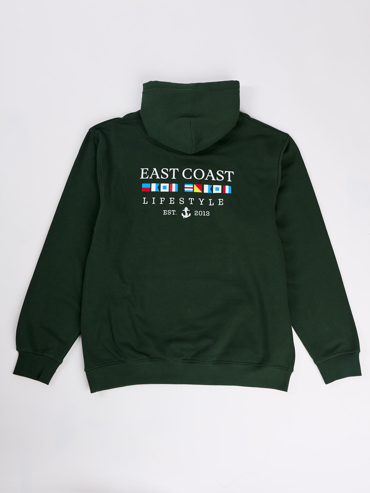 East Coast Lifestyle Boat Flags Back Hoodie