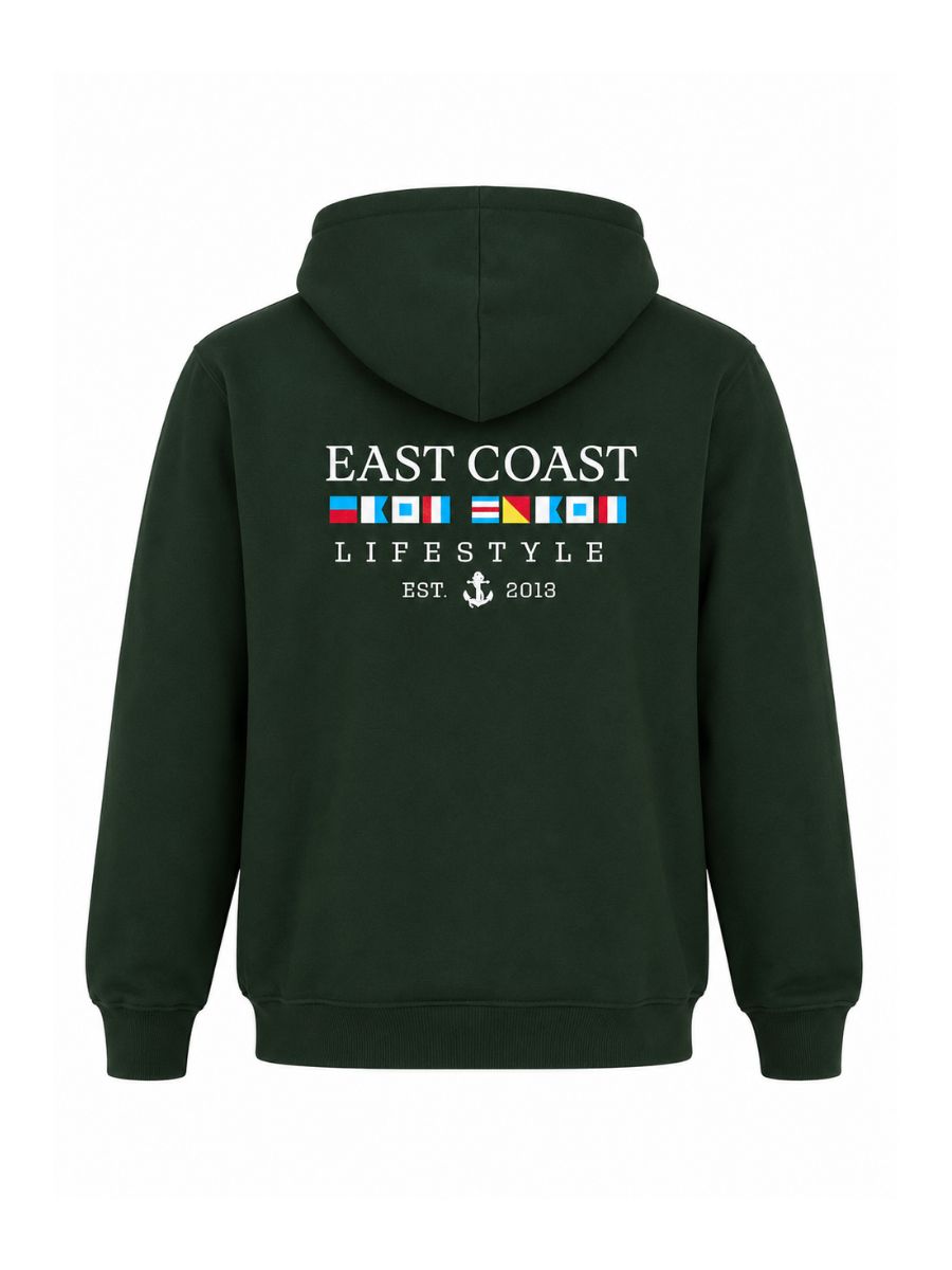 East Coast Lifestyle Boat Flags Back Hoodie
