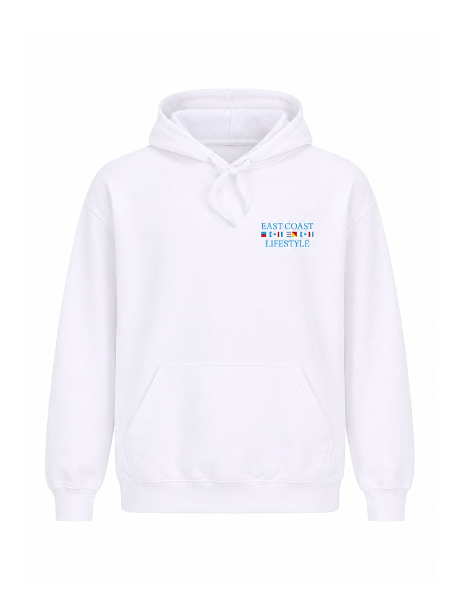 East Coast Lifestyle Boat Flags Back Hoodie