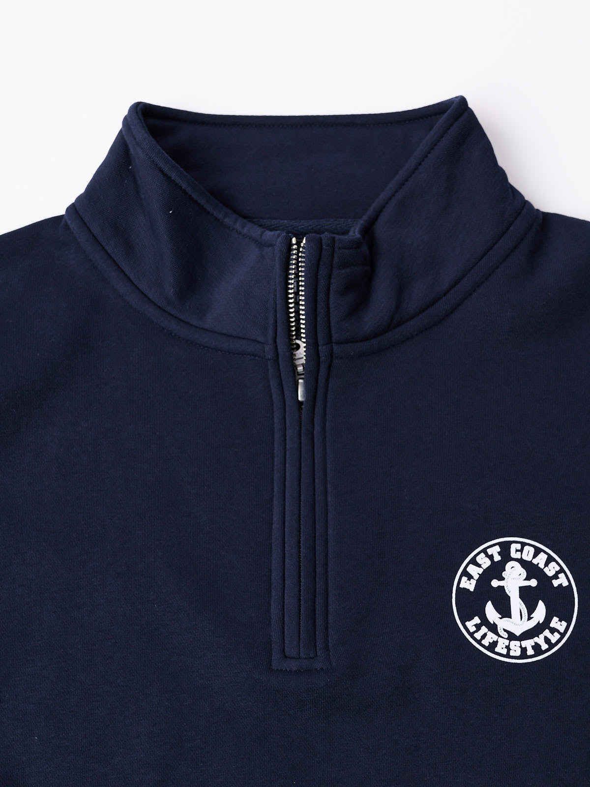 East Coast Lifestyle Boat Flags Sleeve Quarter Zip Sweatshirt