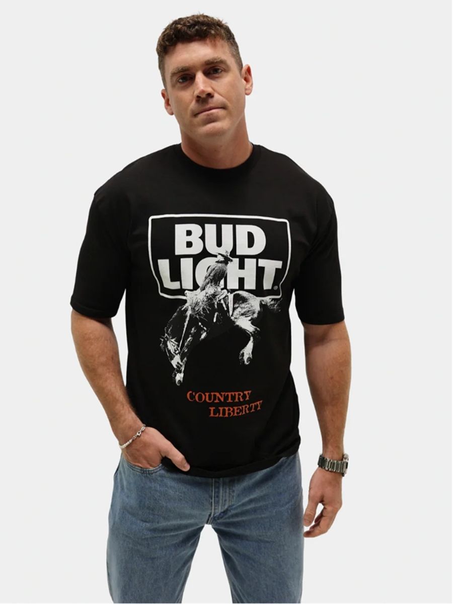 Country Liberty Black Budlight Tee