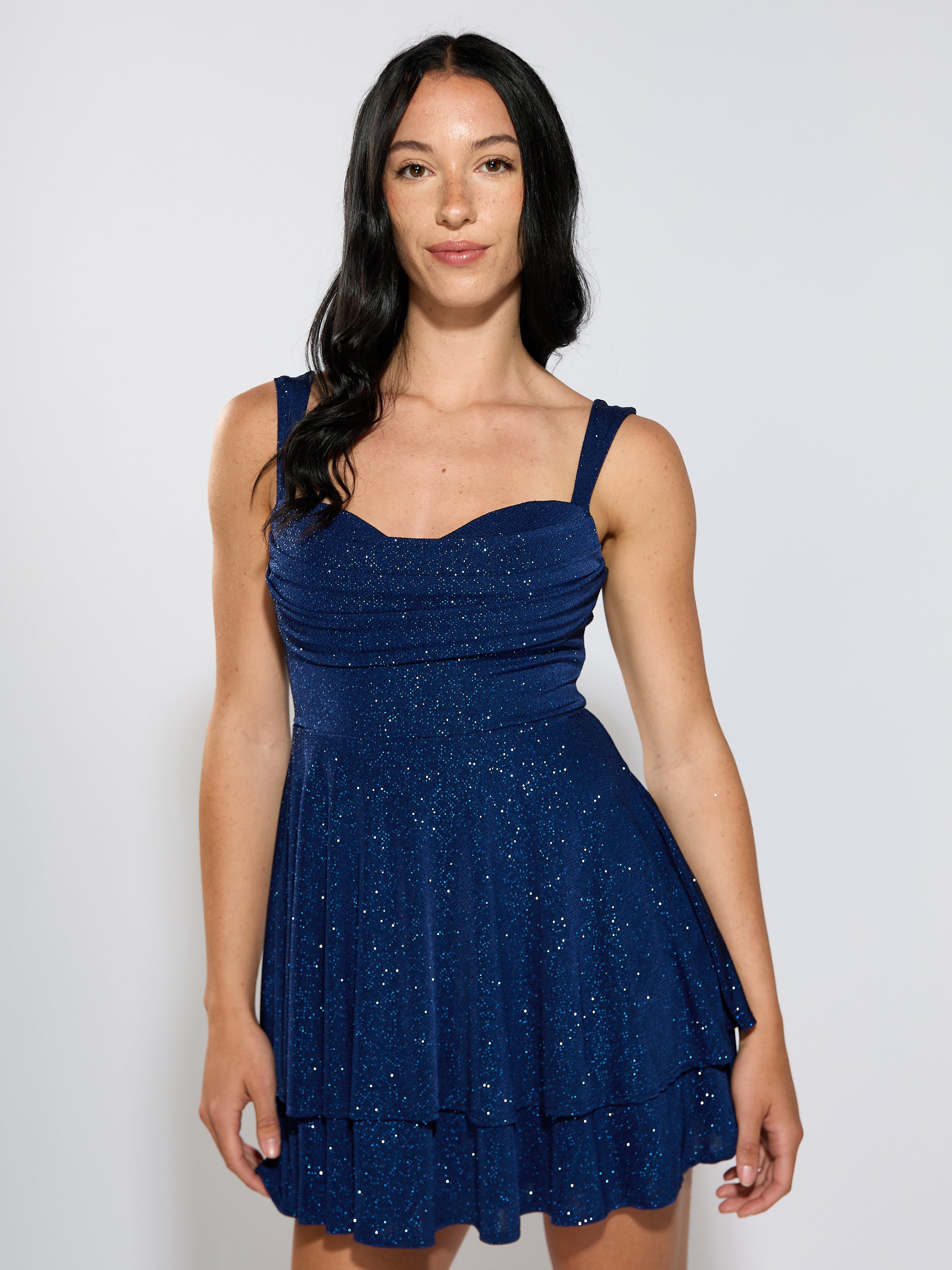 Bailey Slinky Tiered Mini Dress