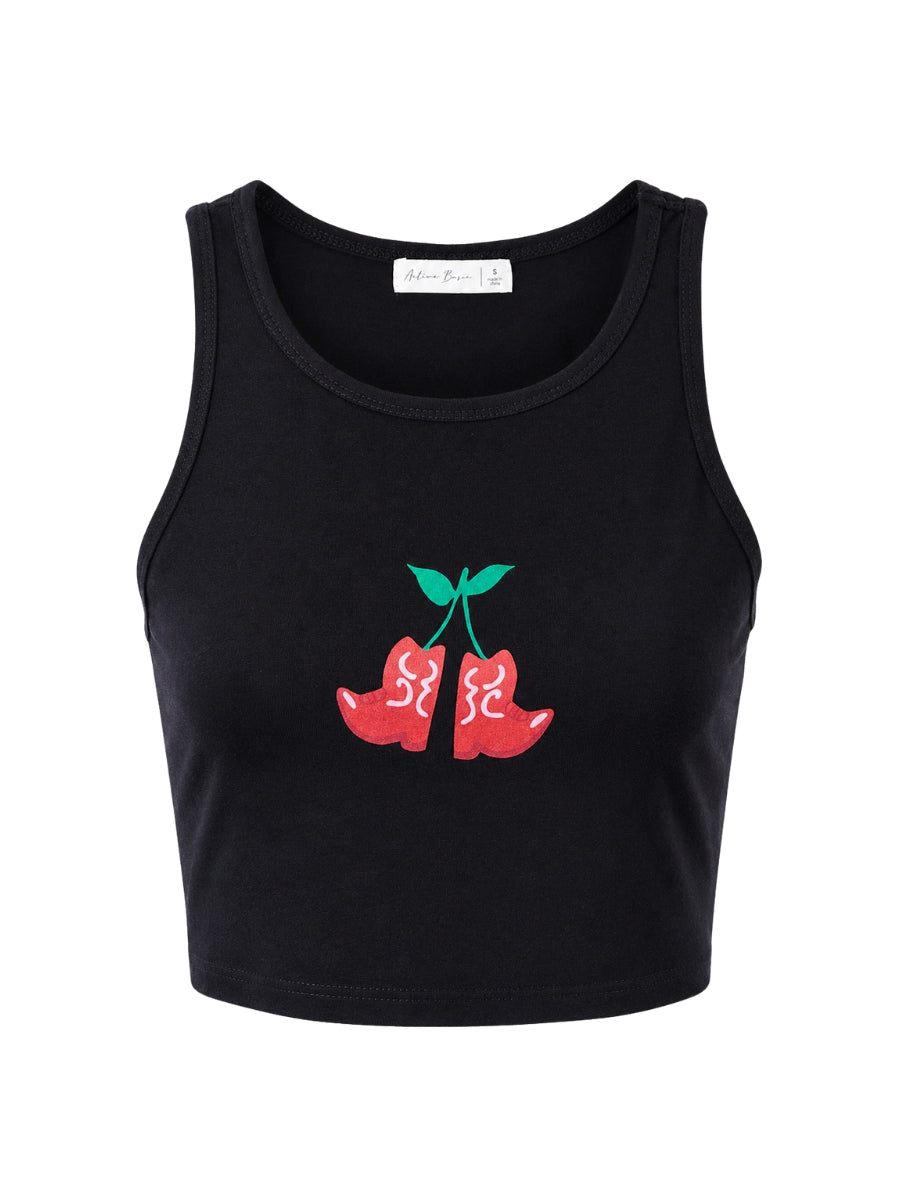 Cherry Boots Tank Top