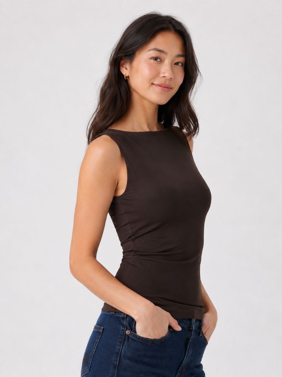 FORM STUDIO Eve Boatneck Sleeveless Top