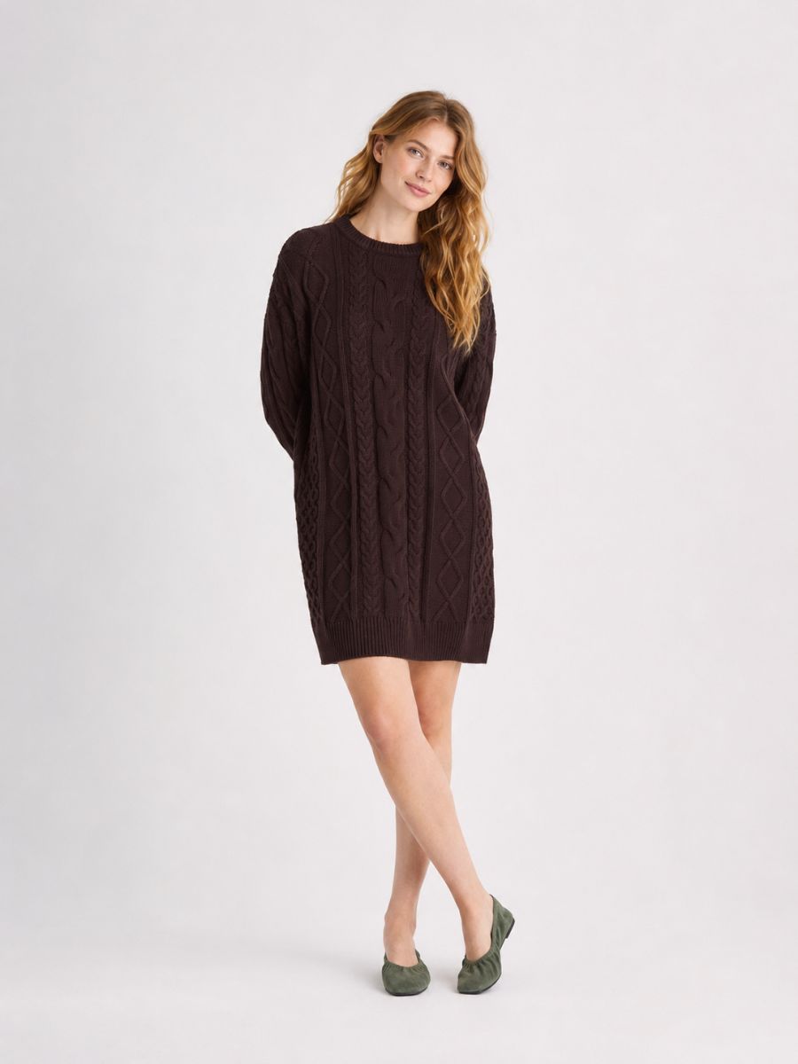 Olivia Cable Sweater Dress