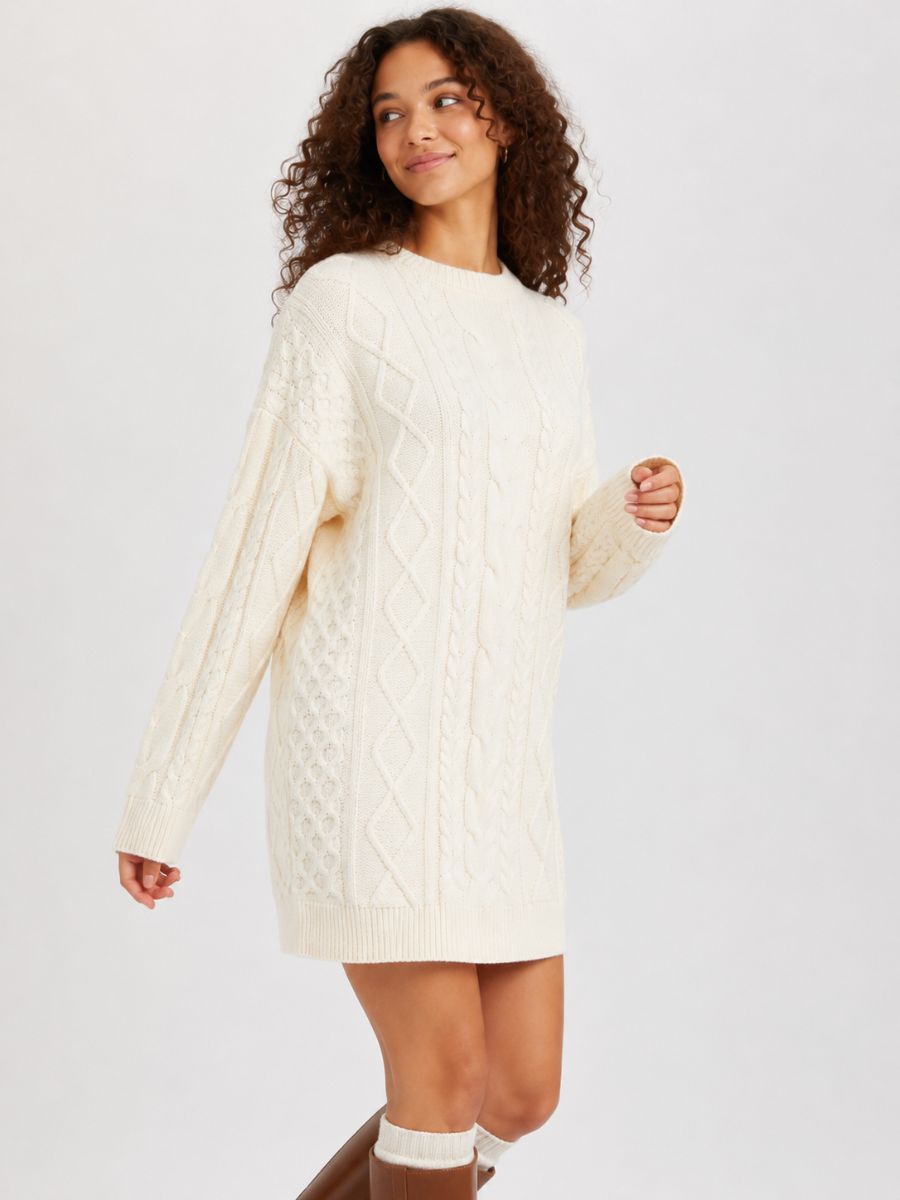 Olivia Cable Sweater Dress