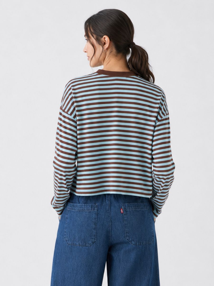 Leon Boxy Stripe Knit Top