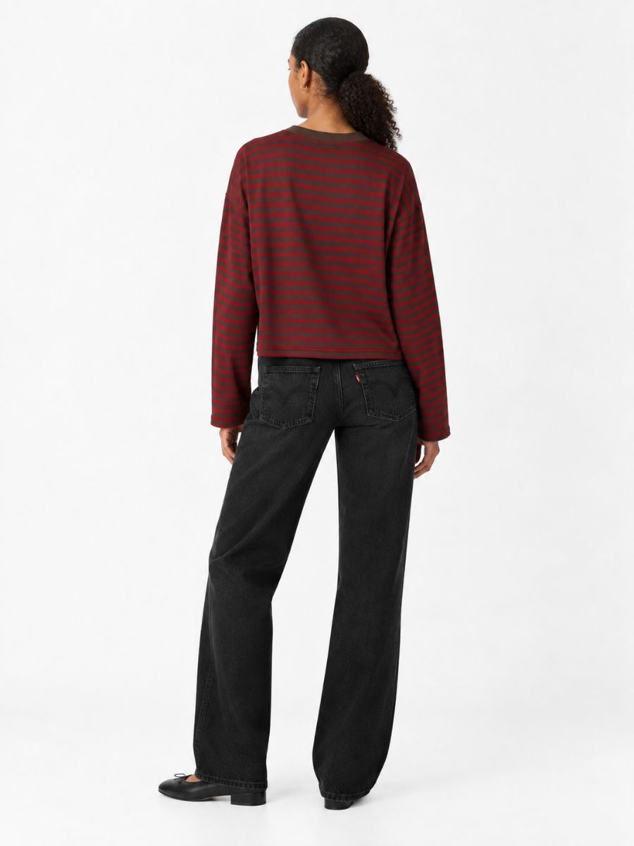 Leon Boxy Stripe Knit Top
