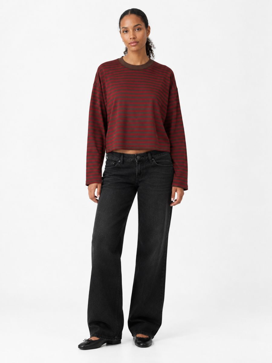 Leon Boxy Stripe Knit Top