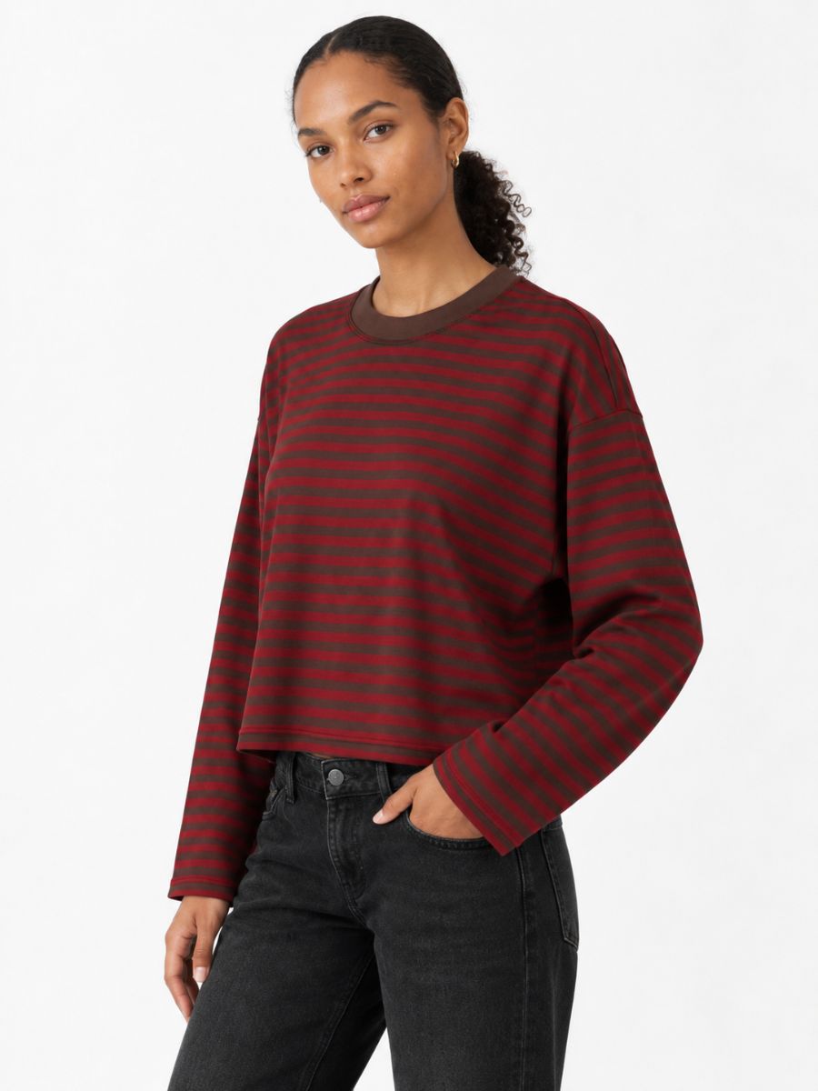 Leon Boxy Stripe Knit Top