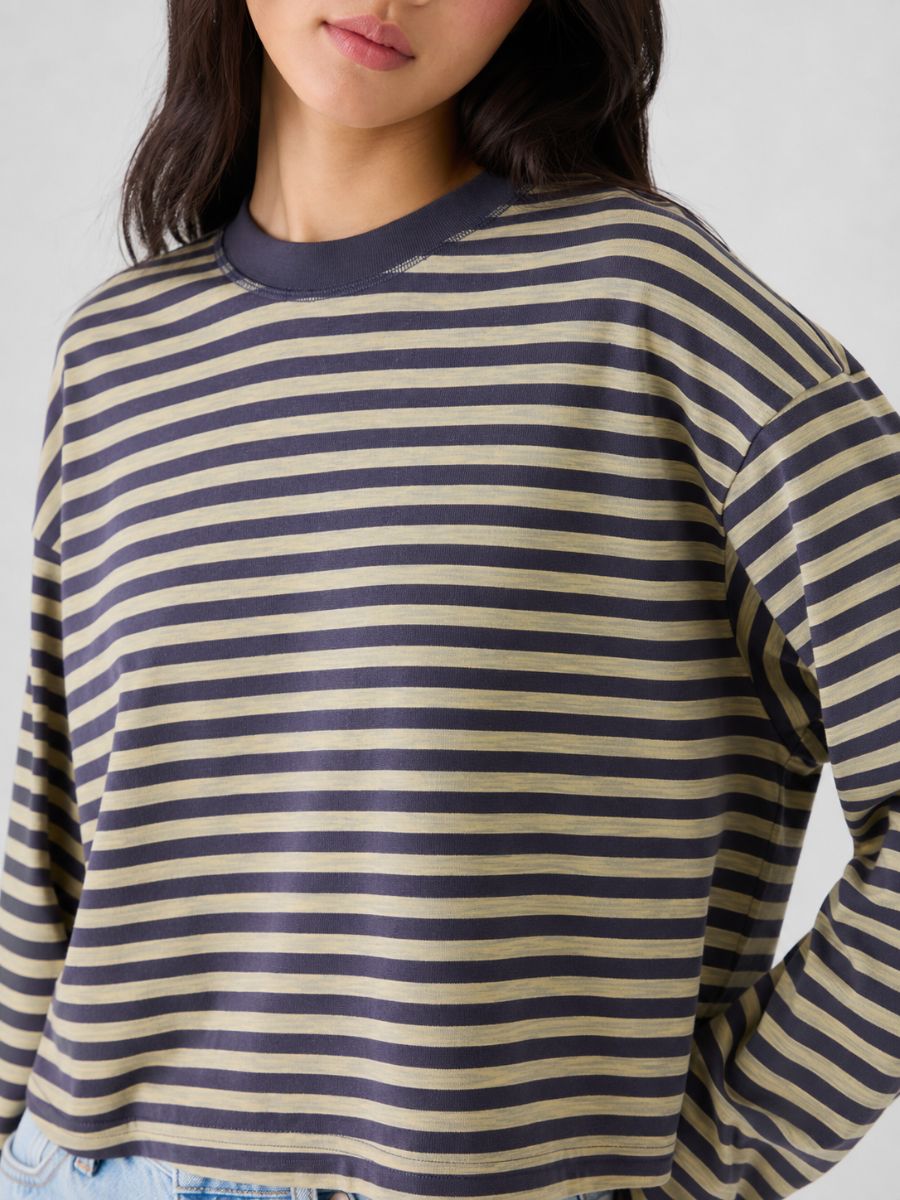 Leon Boxy Stripe Knit Top