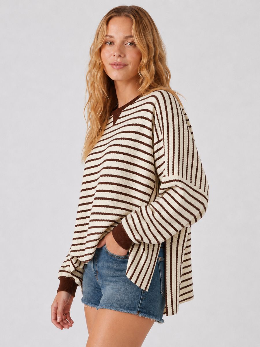 Adley Oversized Stripe Knit Top