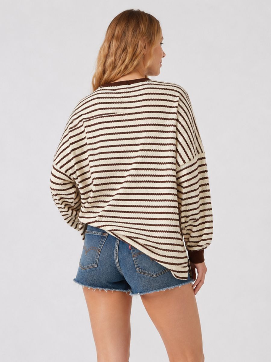 Adley Oversized Stripe Knit Top
