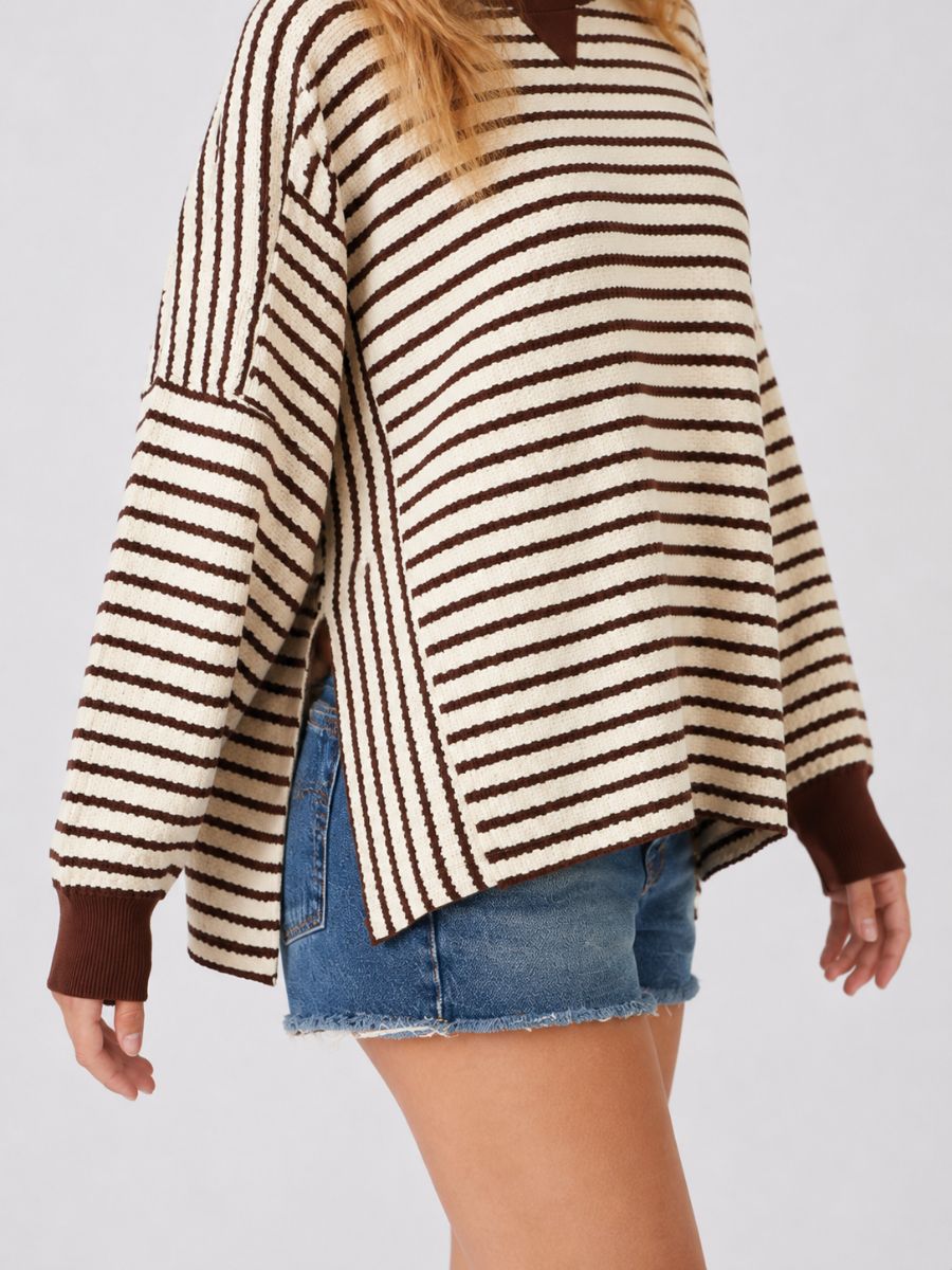 Adley Oversized Stripe Knit Top